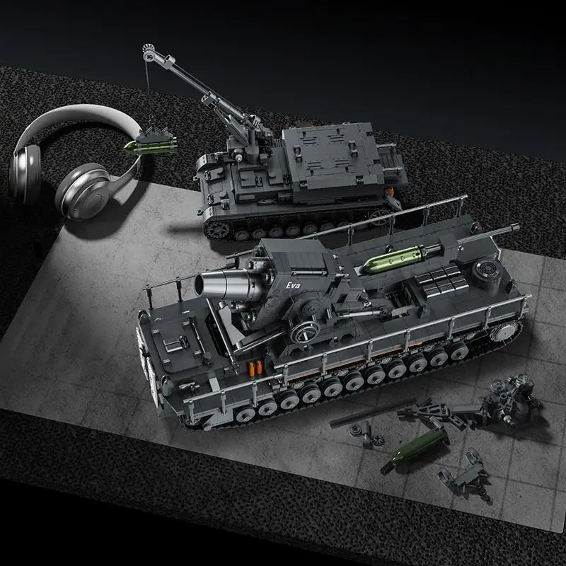 Lego Compatible Military Tank - 12GO 97026 4706 pz. Kit Costruzioni