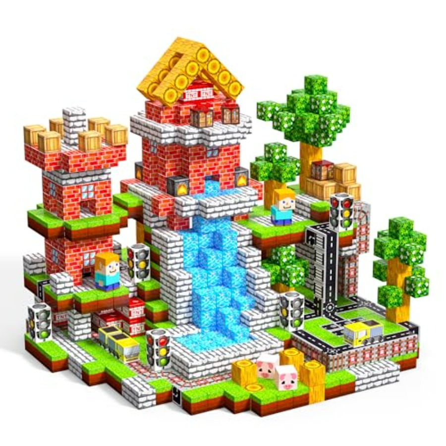 Magnetic Building Tiles Set 100Pcs - 100 Pezzi Blocchi Magnetici, Set di