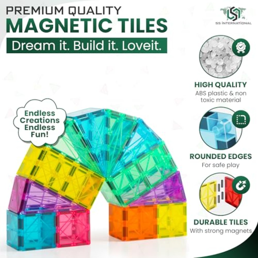 Set di Costruzioni Magnetiche  - Magnetic Building Tiles Set 100Pcs recensione e prezzo