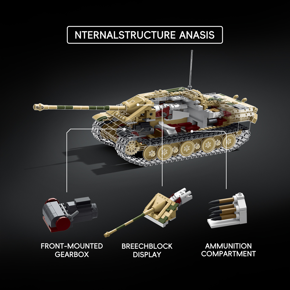 Jagdpanther G1 Sd.Kfz. Militar - Lego Compatible Military Tank recensione e prezzo