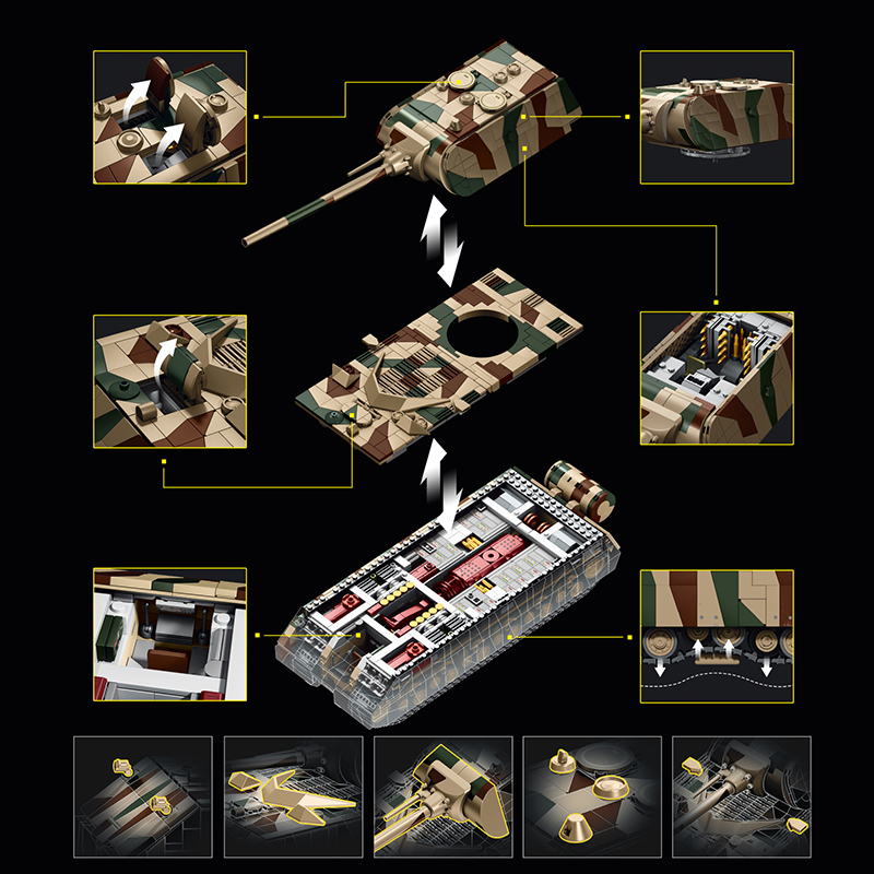 Set di Costruzioni Creativo da - Lego Compatible Military Tank recensione e prezzo