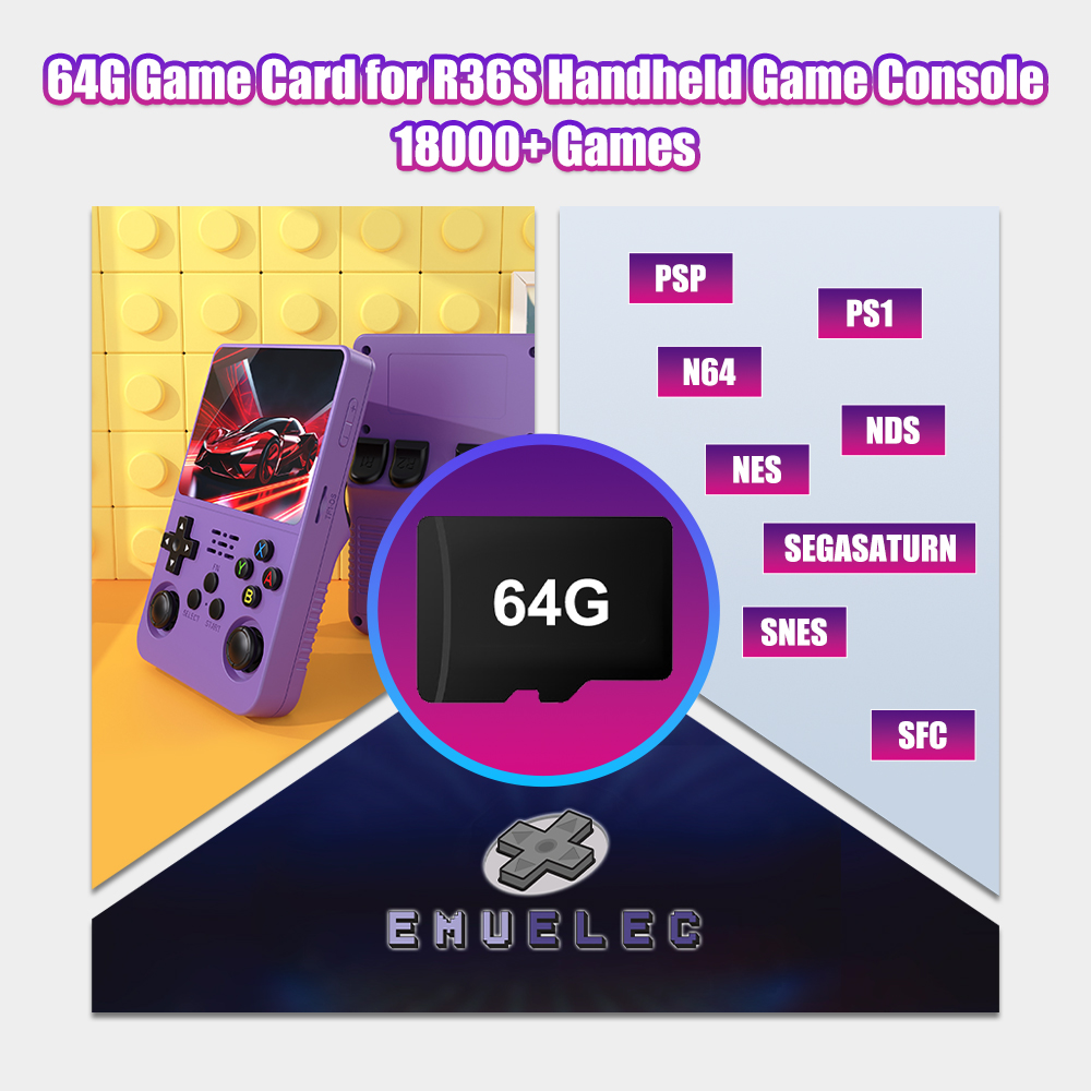 Scheda TF di gioco 64G per con - Retro Handheld Game Console R36S recensione e prezzo
