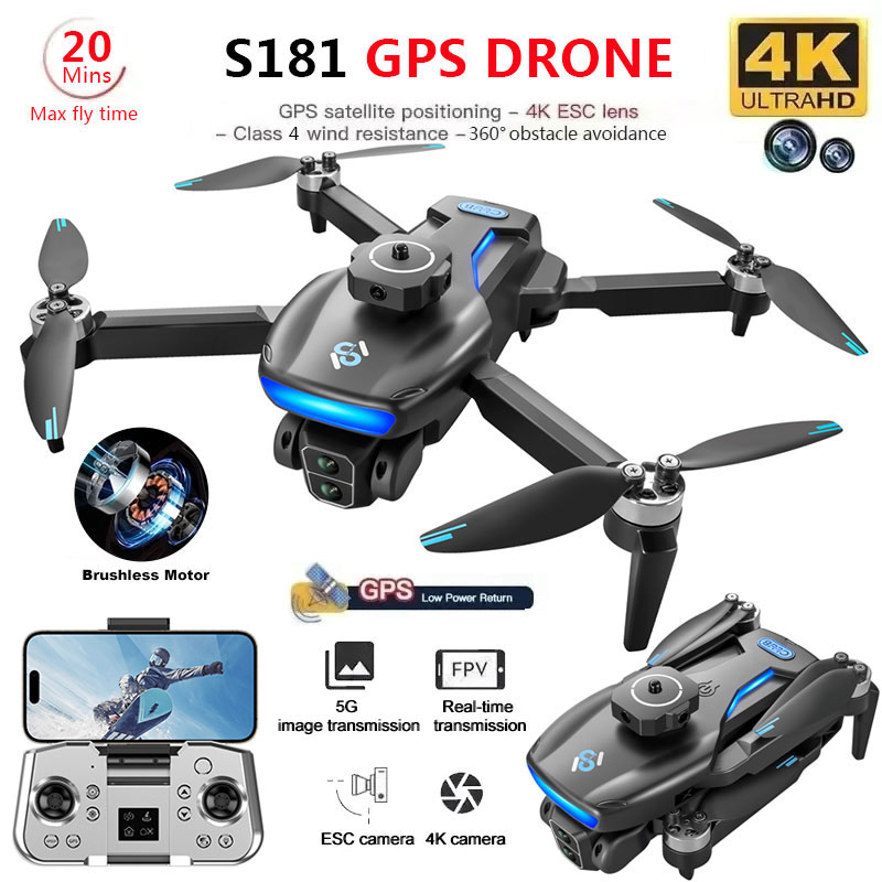 S181 GPS Drone 4K Professional - Fpv Brushless Rc Drone 4K recensione e prezzo